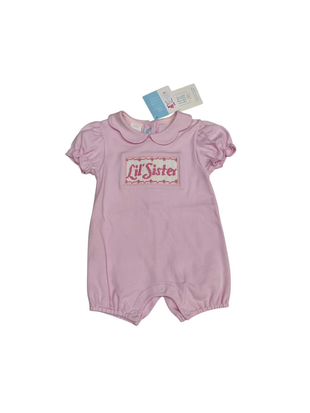 NWT Vive La Fete 9M Lil' Sister Pink Romper